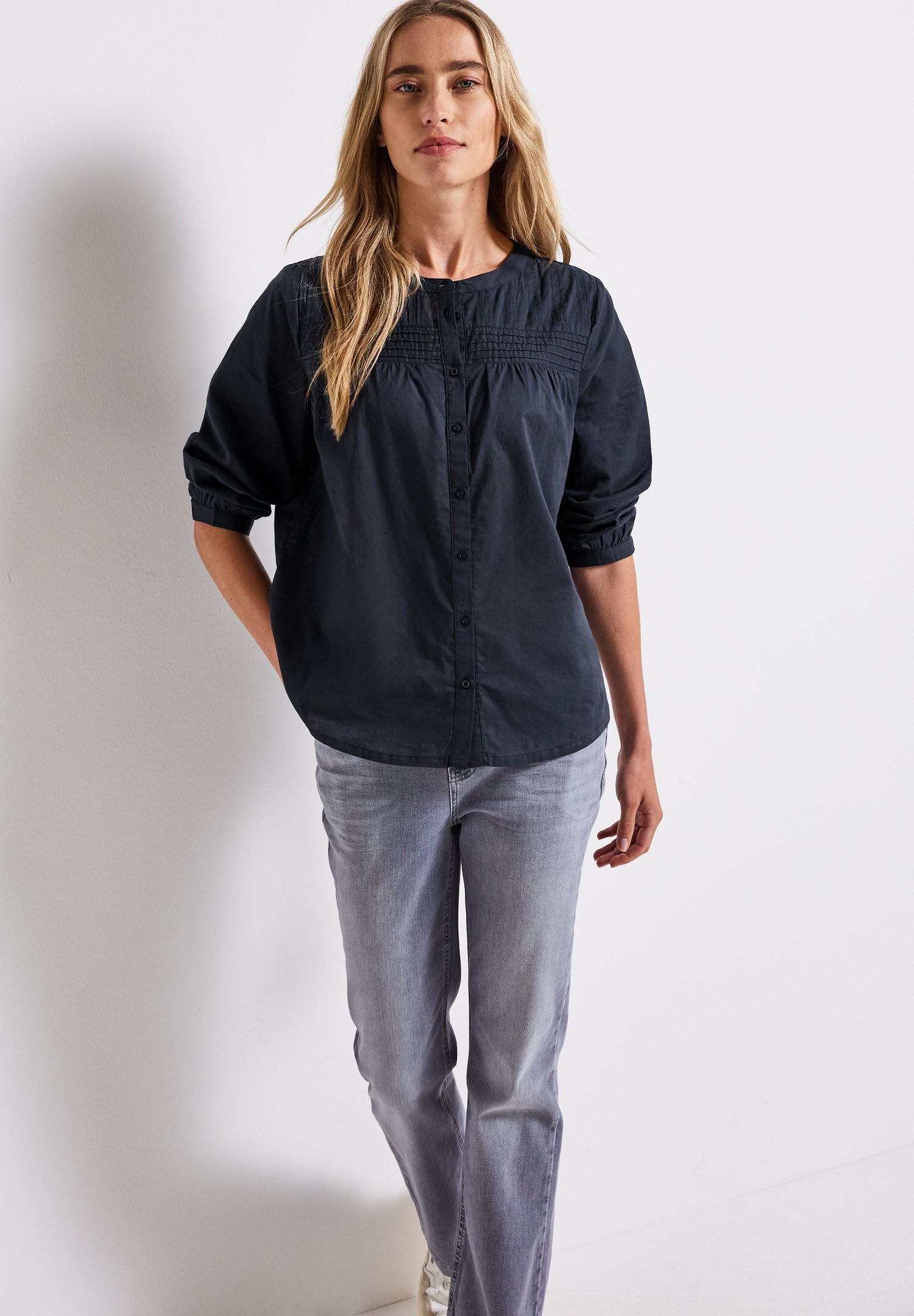 Baumwollbluse mit Details