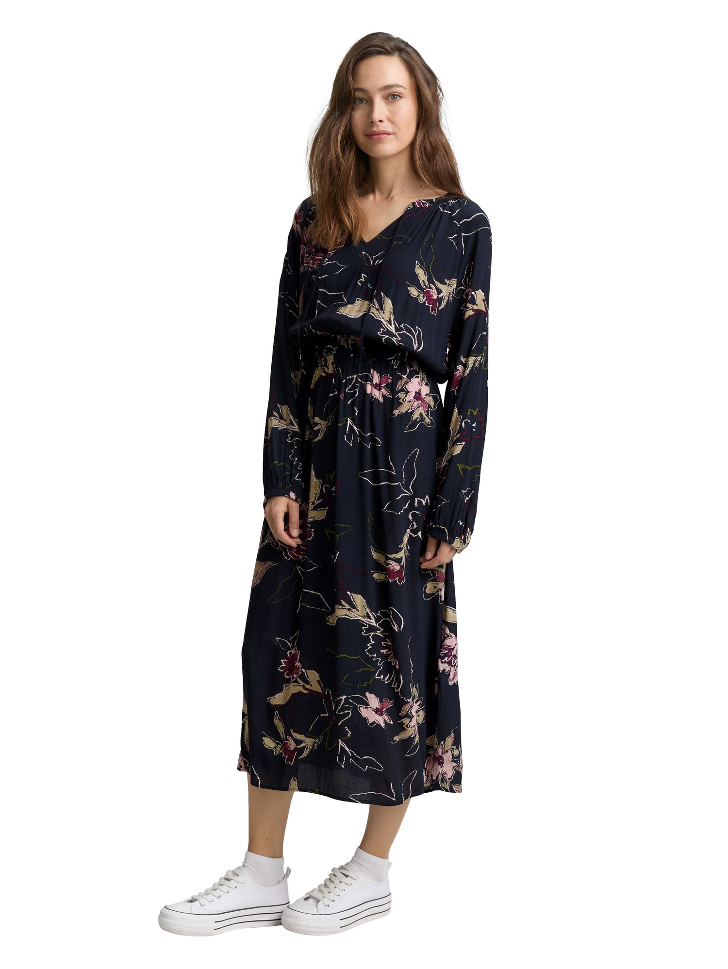 Maxi-Kleid mit Blumenmuster
