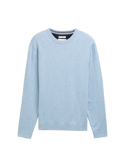 Basic Strickpullover aus Baumwolle