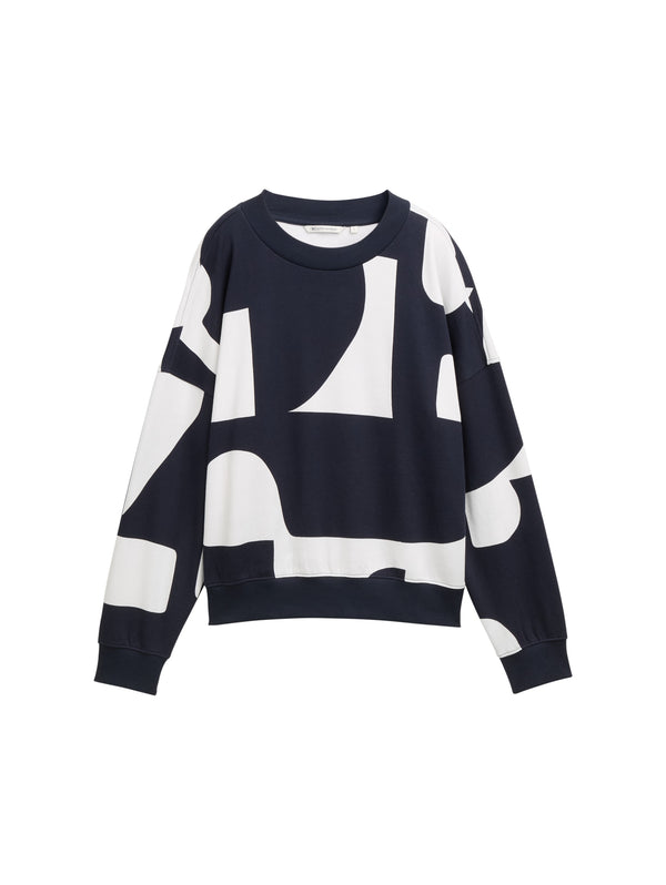 Loose Fit Sweatshirt mit Muster
