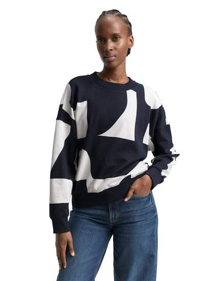 Loose Fit Sweatshirt mit Muster