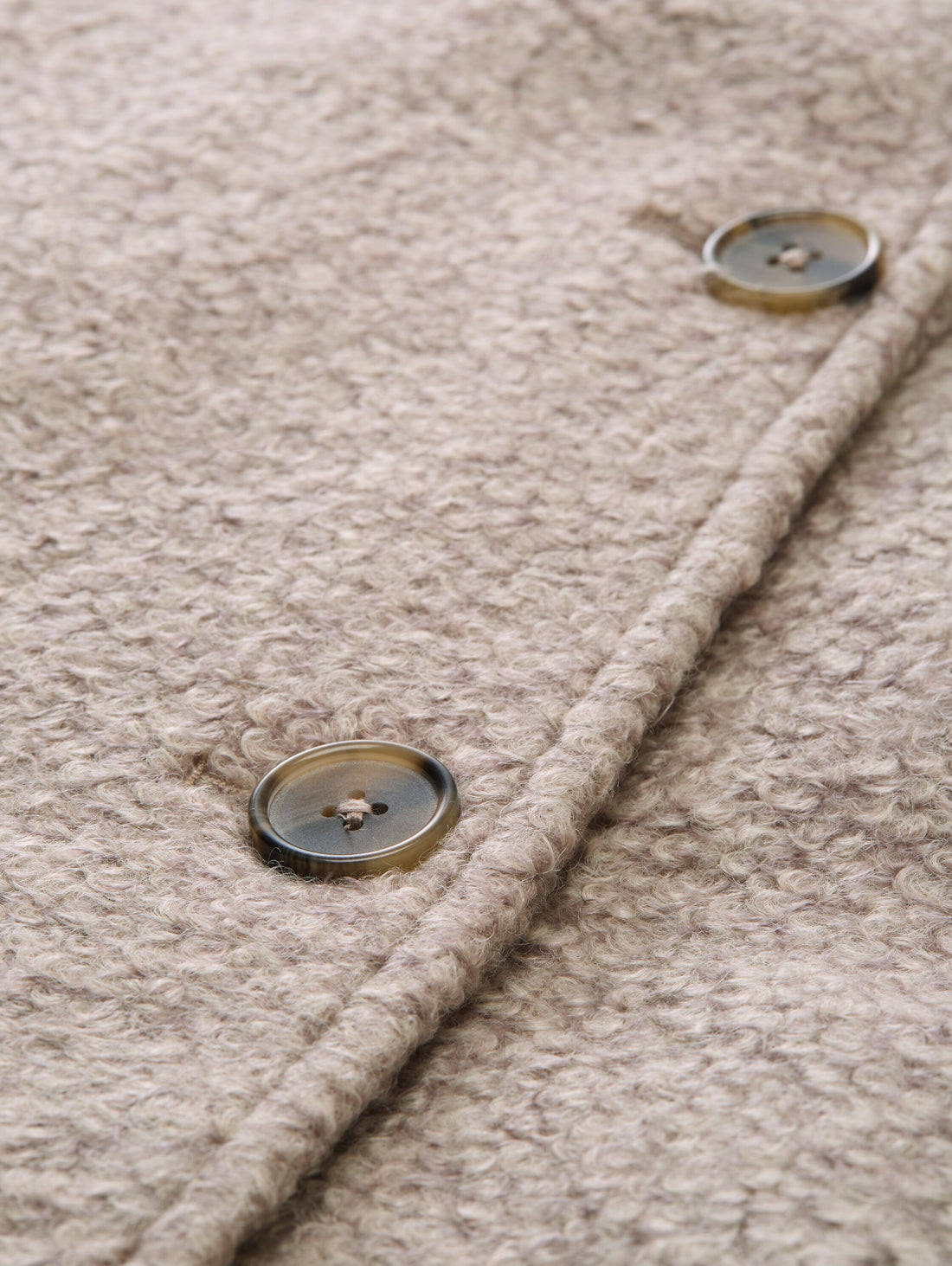 Plus Size - Bouclé Mantel mit Reverskragen