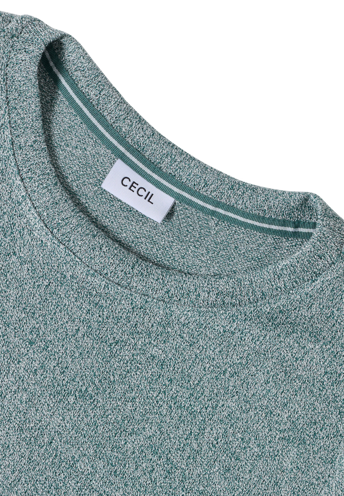 Leichtes  Damen Strick-Look T-Shirt Grün