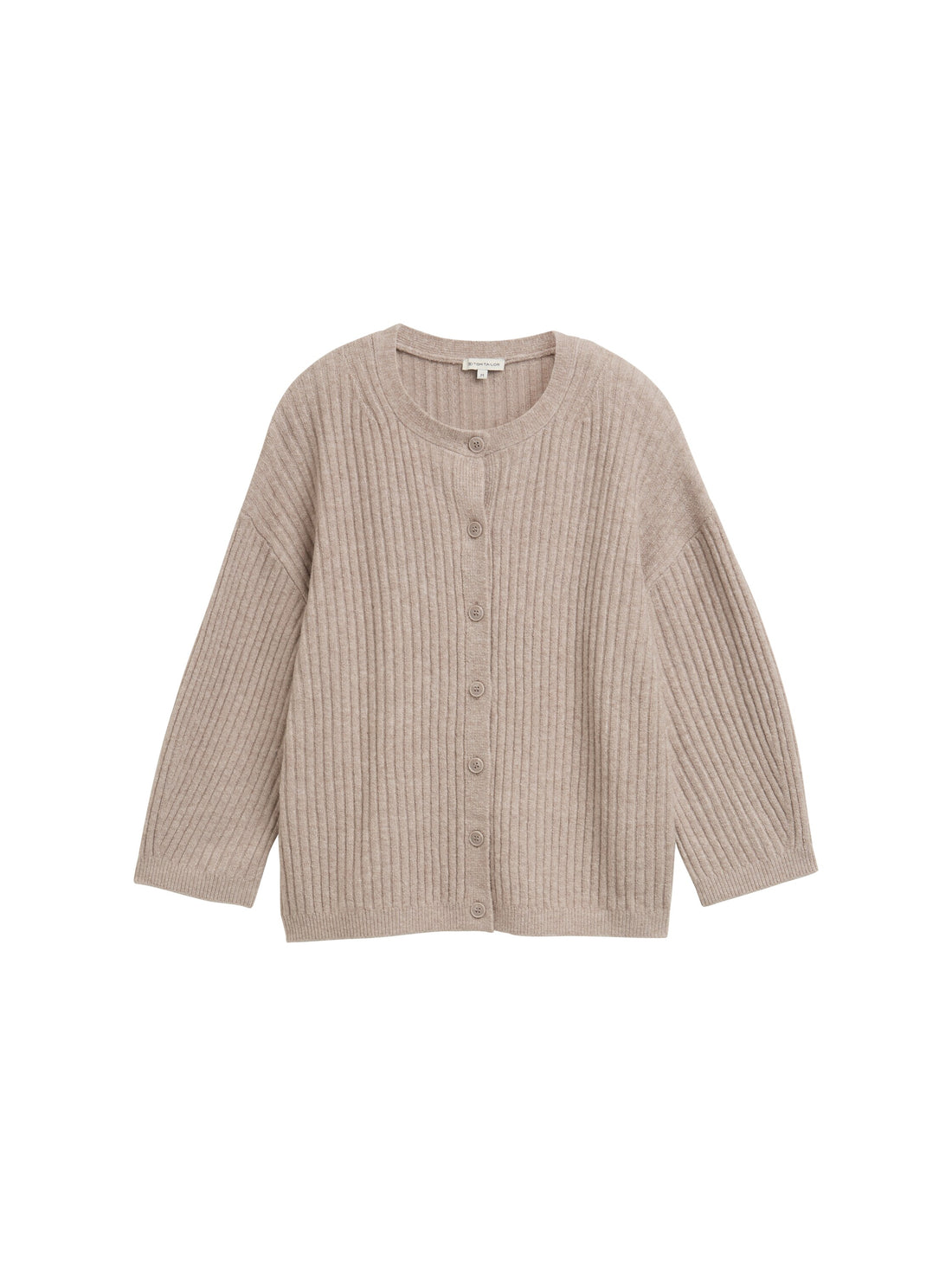 Loose Fit Cardigan mit Rippstruktur