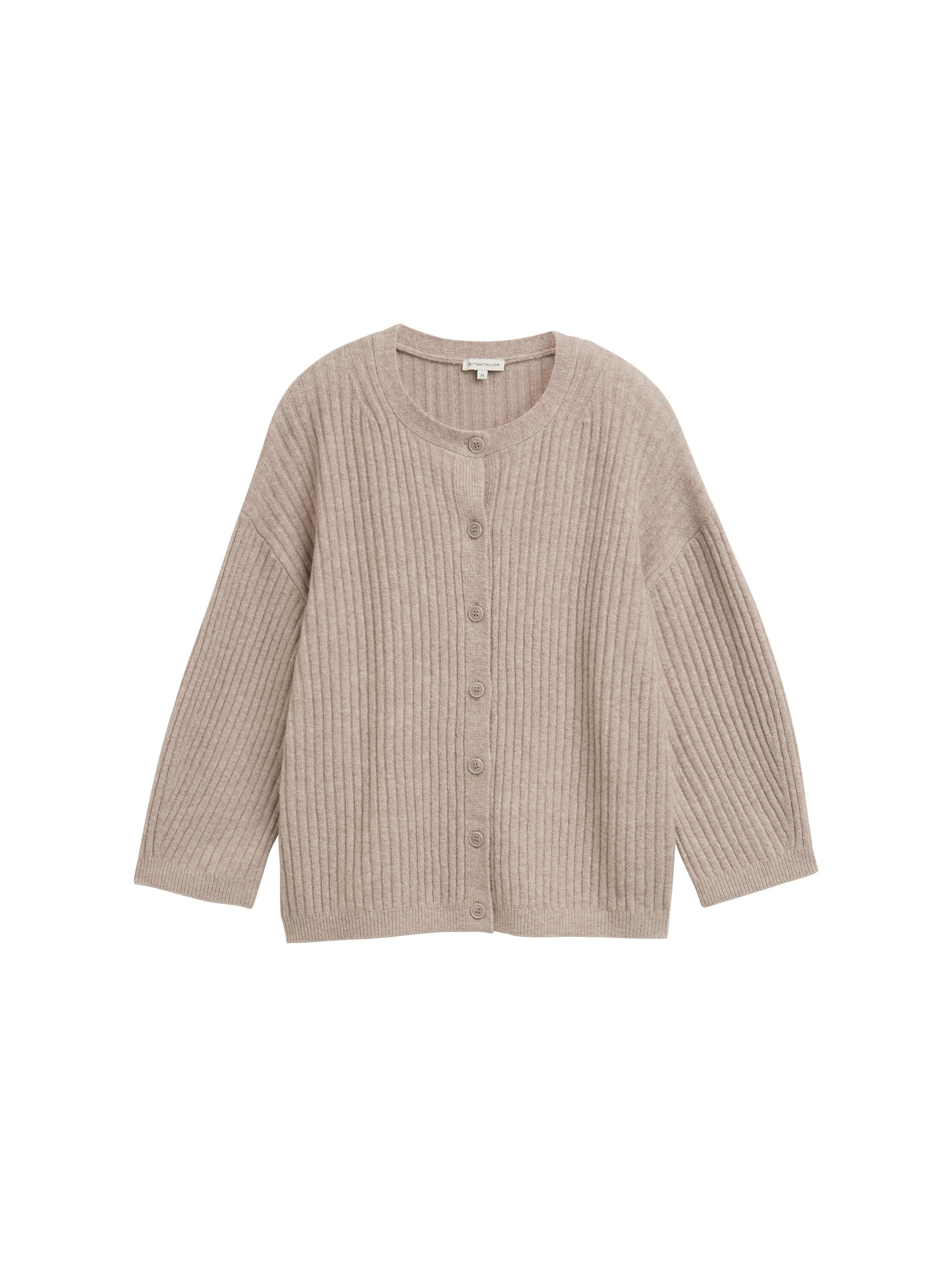 Loose Fit Cardigan mit Rippstruktur