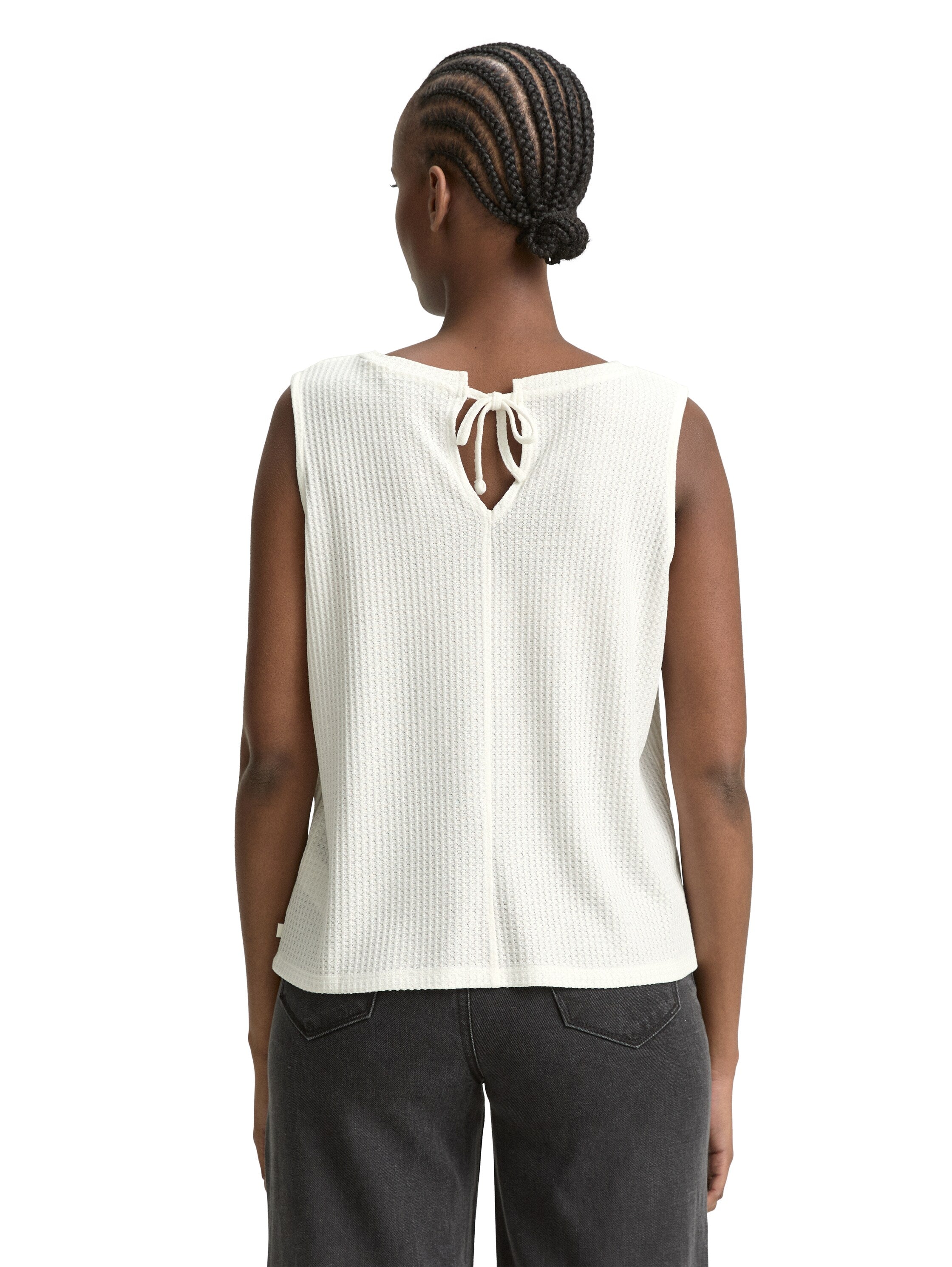 Loose Fit Top mit Waffelstruktur