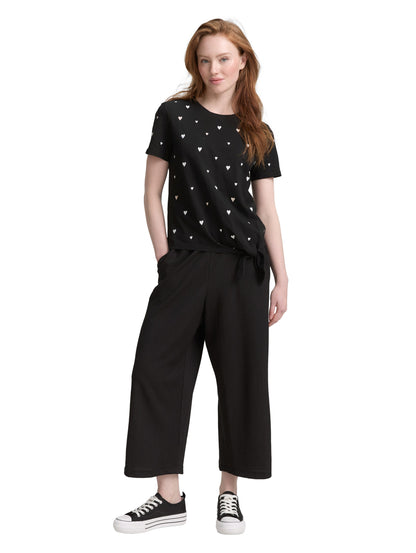 T-Shirt mit Herz-Stickerei