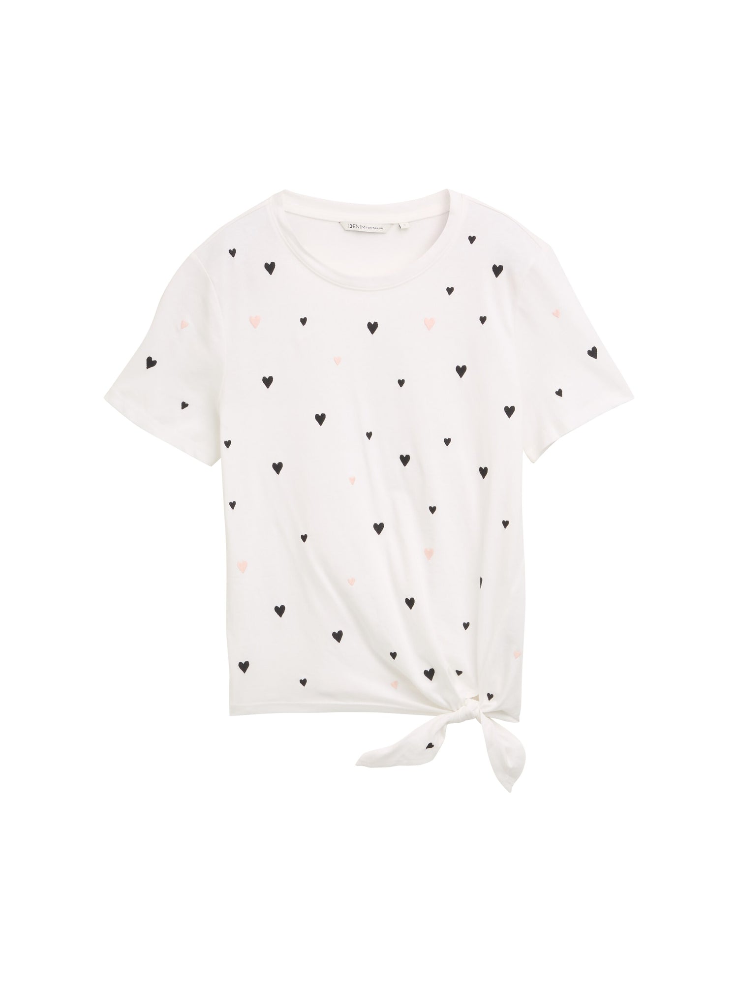 T-Shirt mit Herz-Stickerei