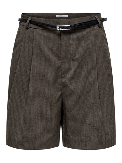 ONLGARIA LIFE HW BELT CHECK SHORTS TLR