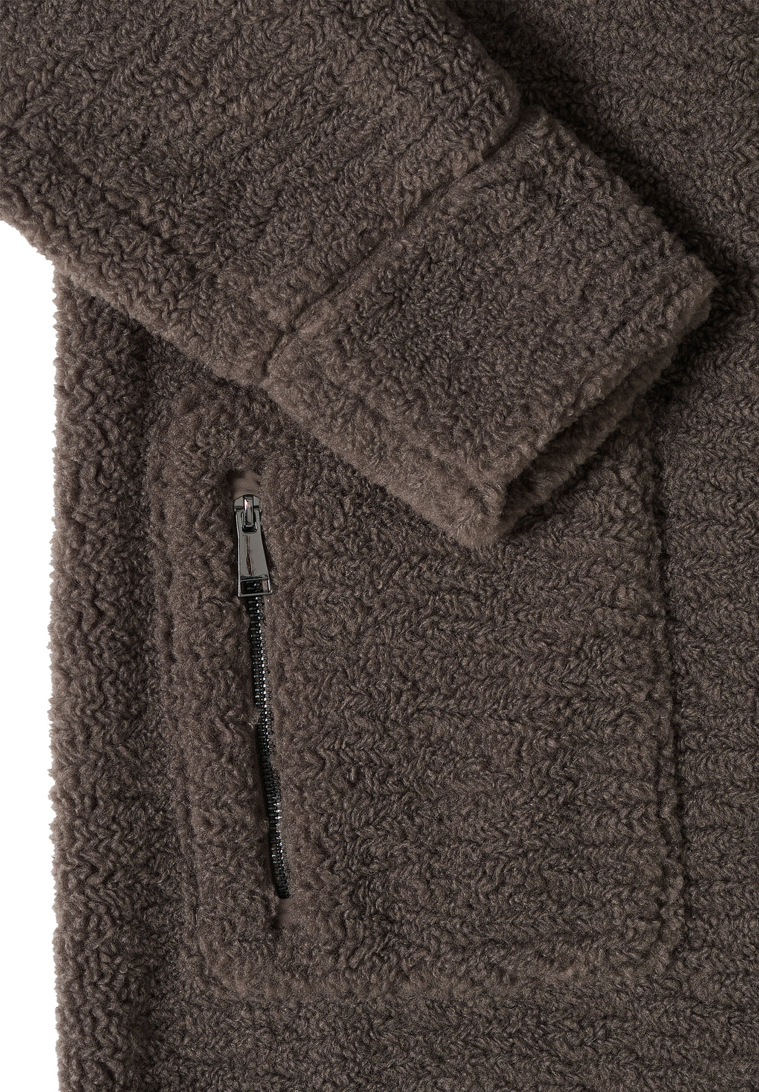 Teddy Damen Mantel mit Kapuze Damen Braun