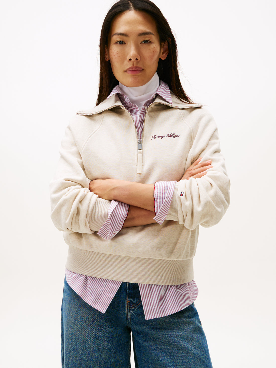 CLASSIC SCRIPT FLEECE HALF-ZIP