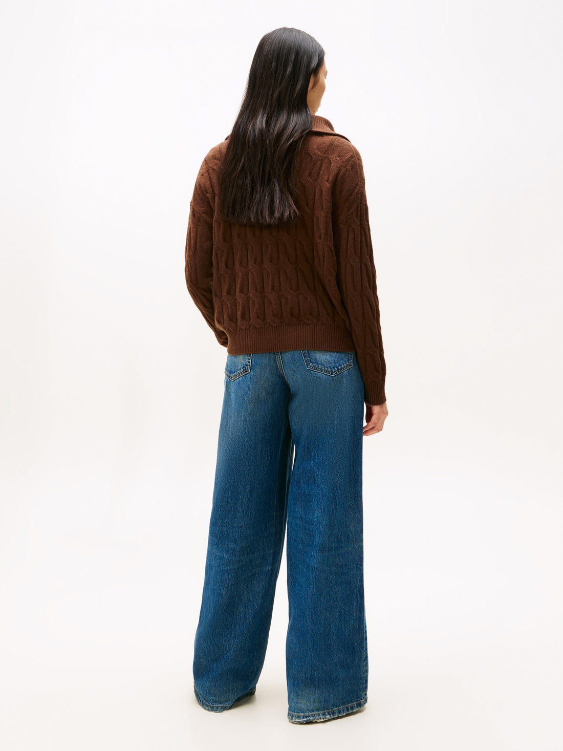 SOFT WOOL CABLE 1/2 ZIP LS SWT