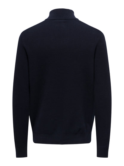 ONSPHIL REG 12 STRUC HALF ZIP KNIT NOOS