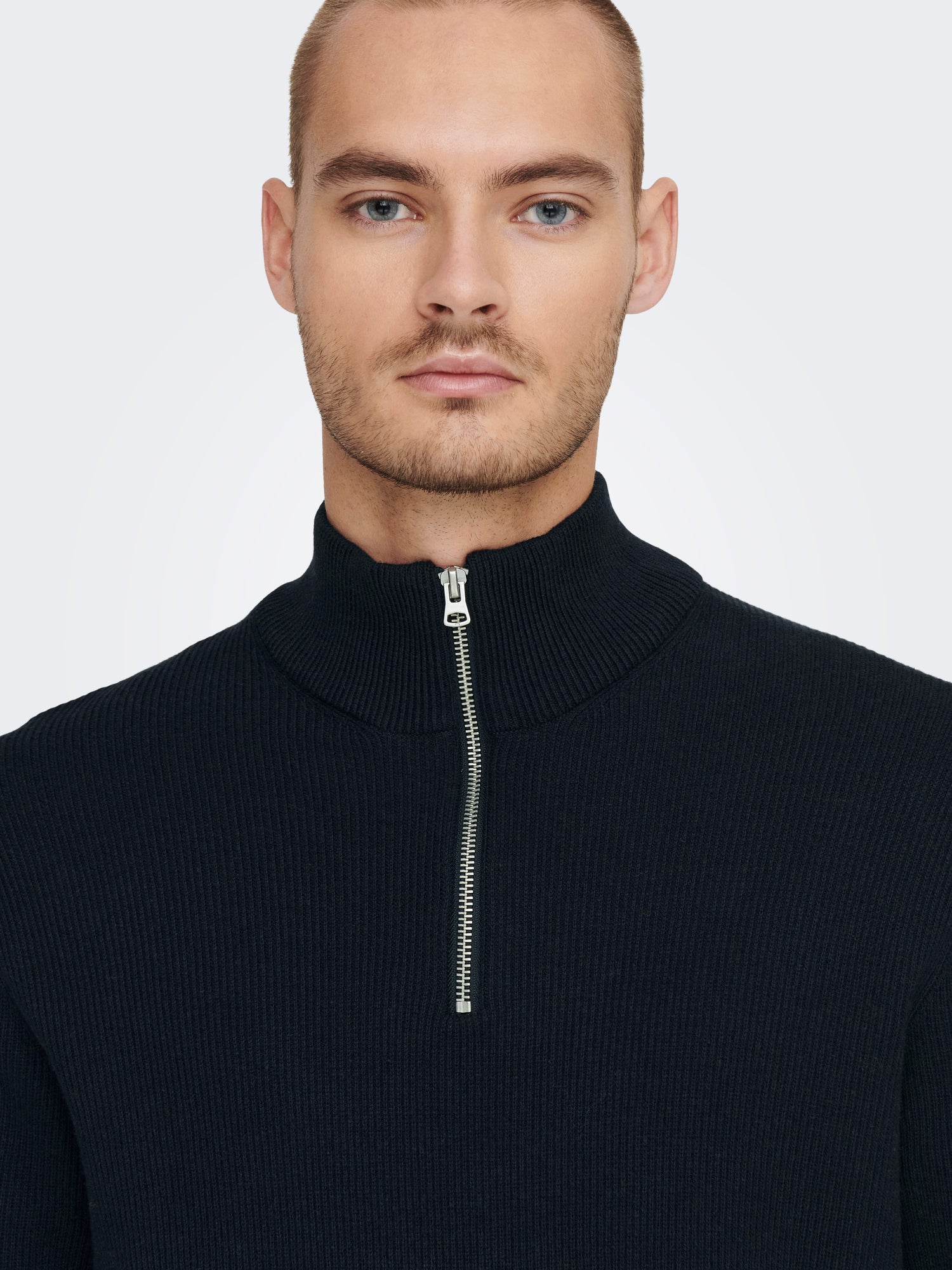 ONSPHIL REG 12 STRUC HALF ZIP KNIT NOOS