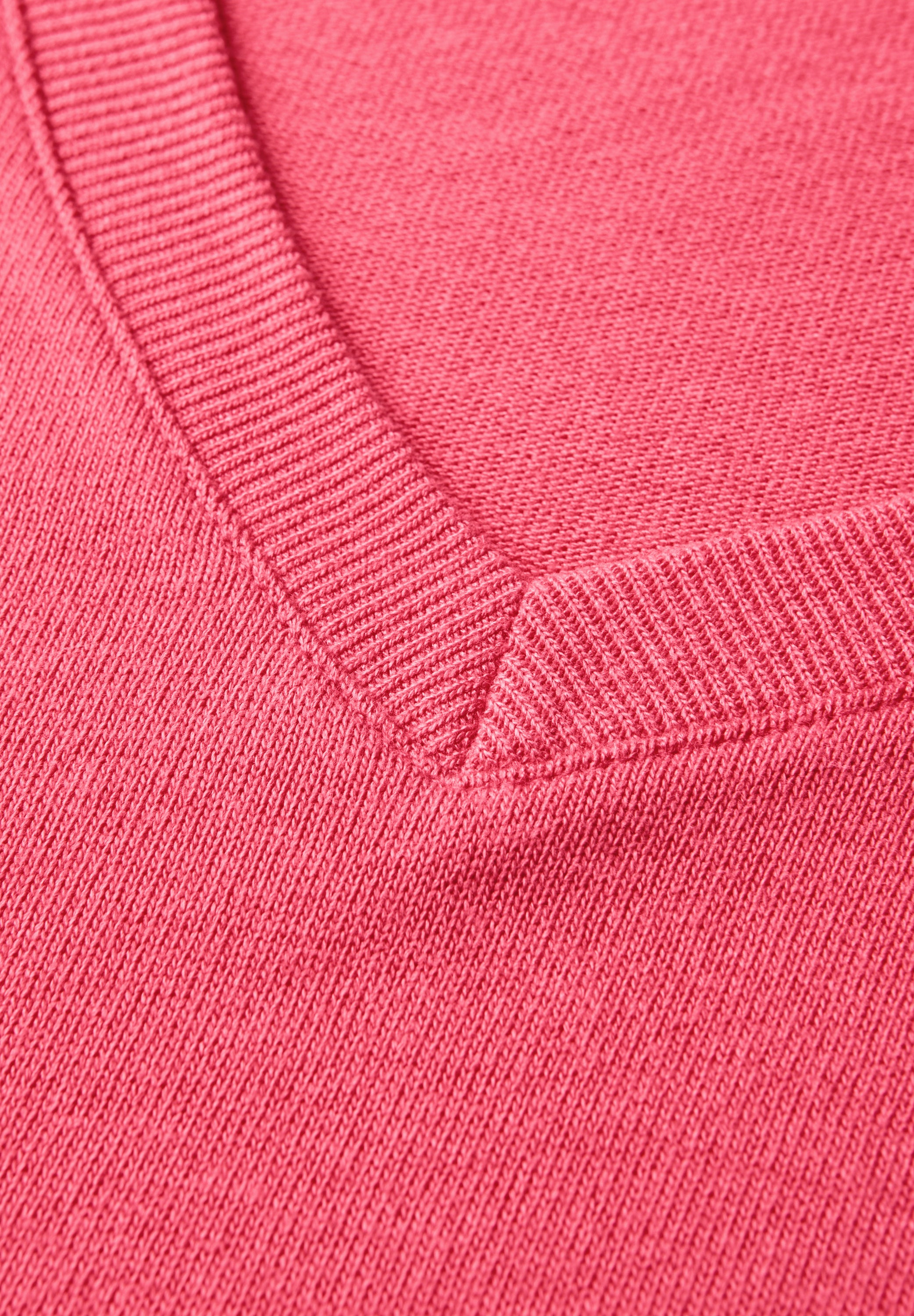 Strick-Look V-Neck T-Shirt