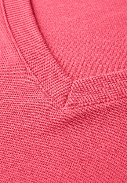 Strick-Look V-Neck T-Shirt