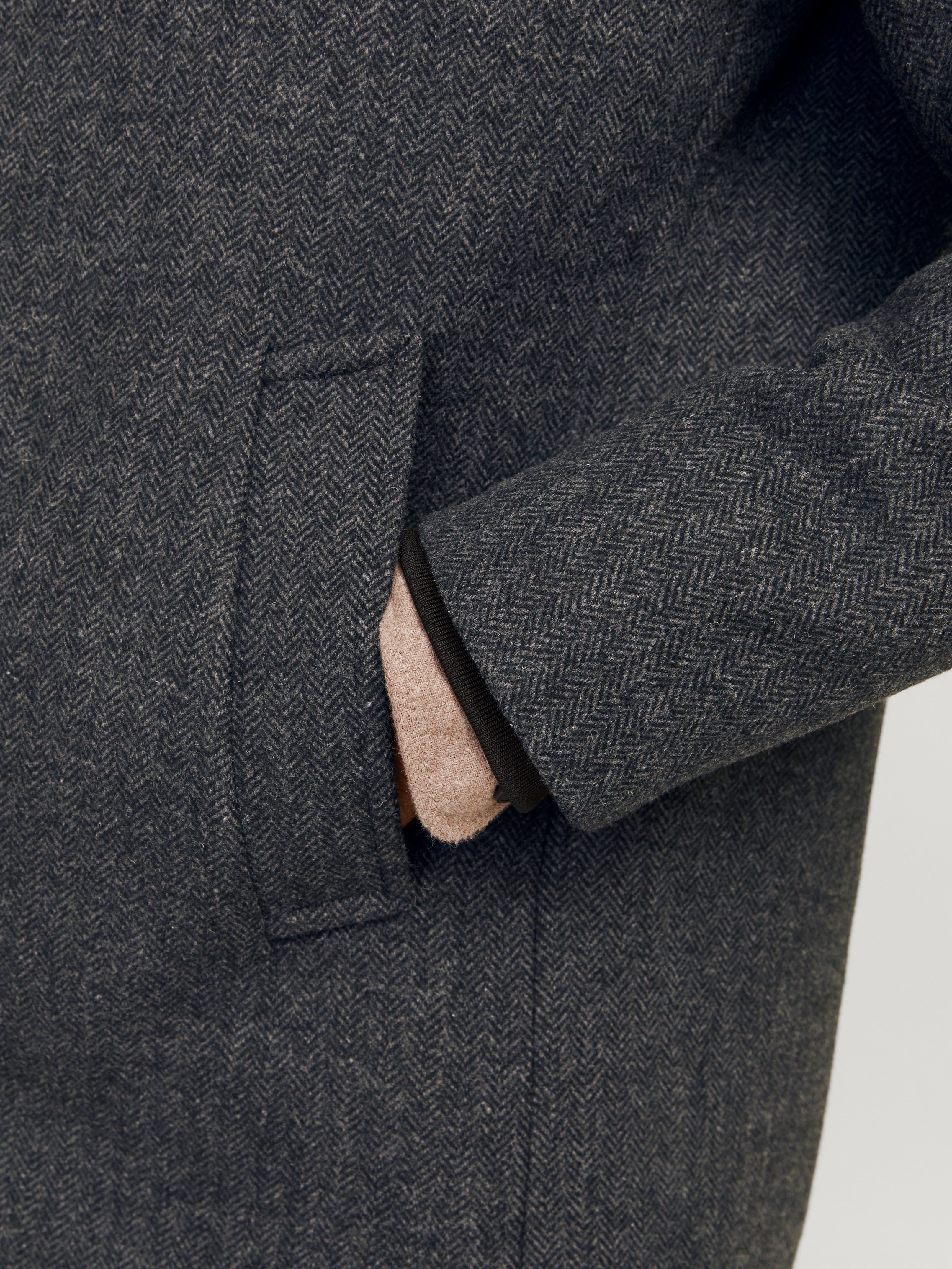 Sporty Chic Damen Wollmantel Winddicht Stehkragen Langarm Gummizug am Handgelenk Reißverschluss Taschen vorn Kurz Futter aus Polyester