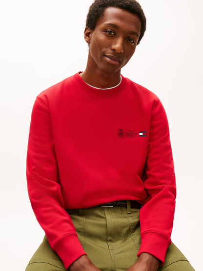 SMALL CREST OUTLINE CREW NECK