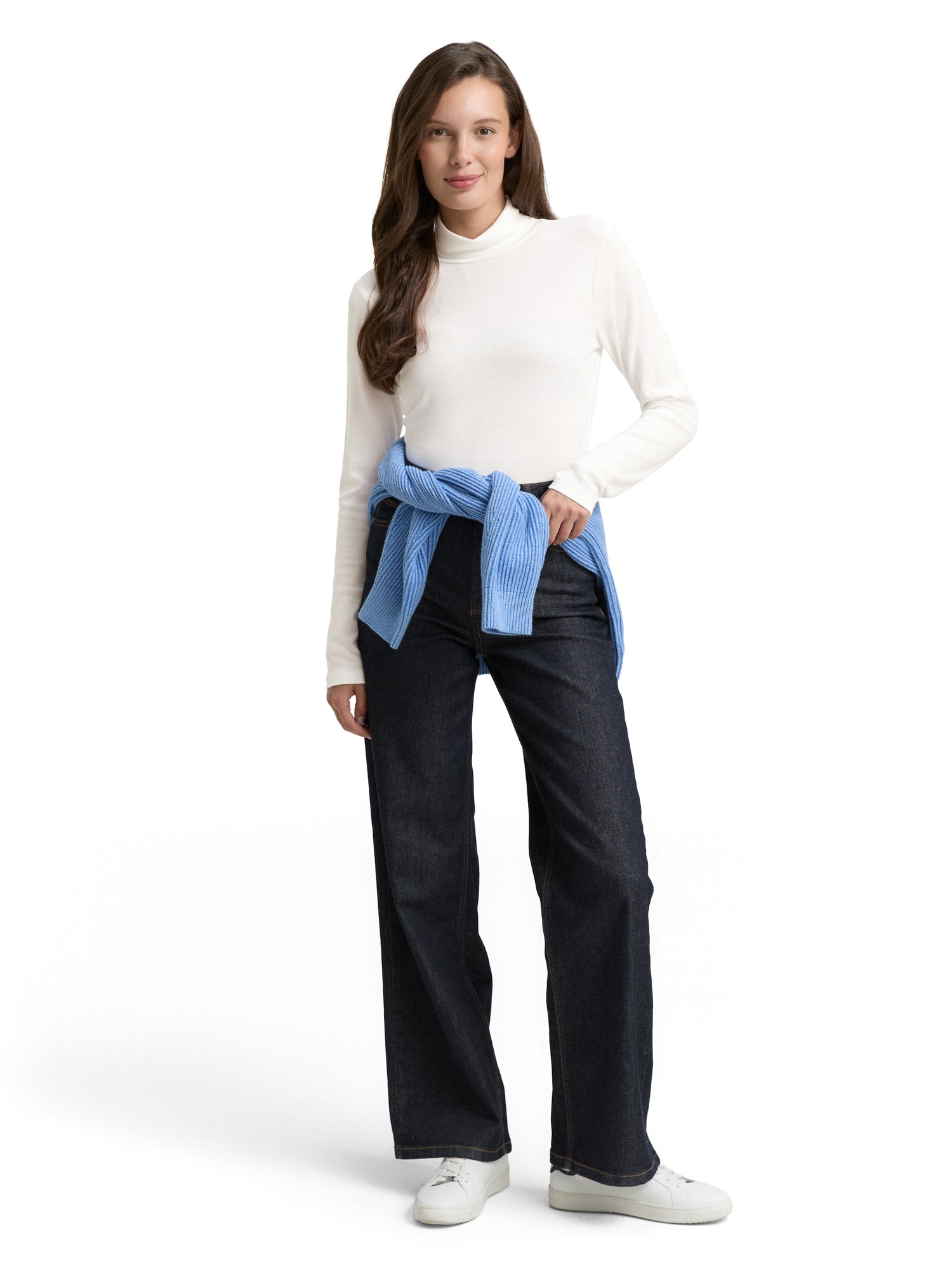 Basic Damen Rollkragenshirt Modal Elasthan