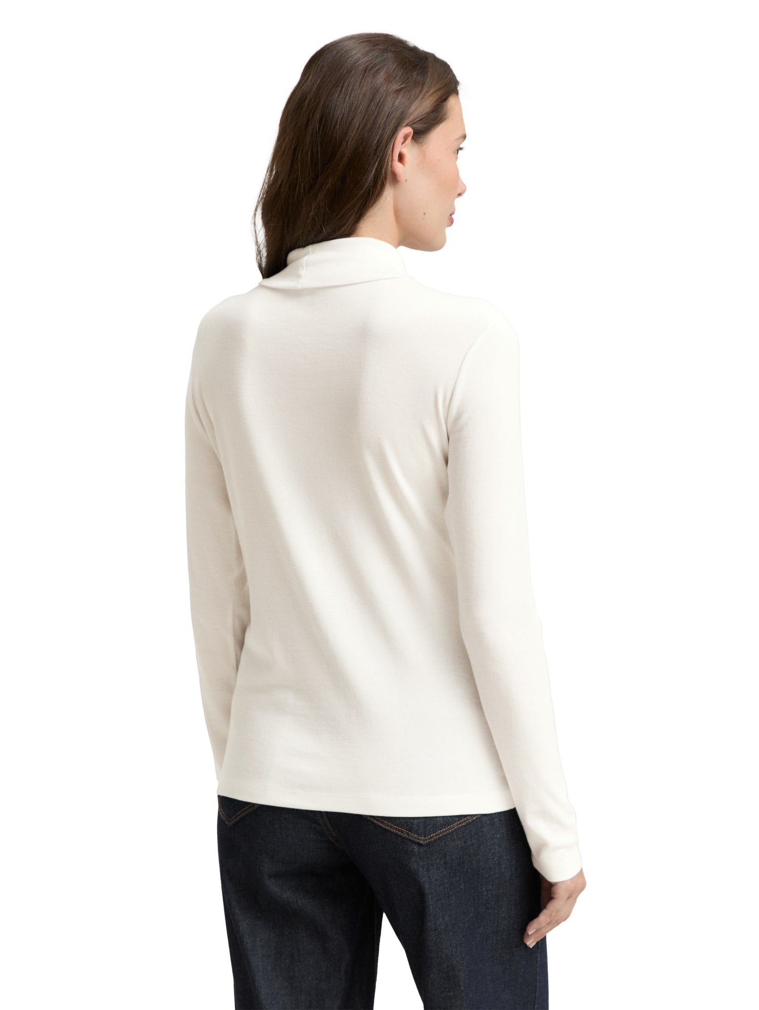 Basic Damen Rollkragenshirt Modal Elasthan