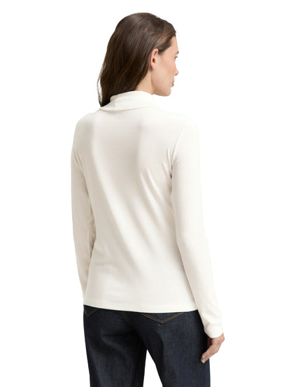 Basic Damen Rollkragenshirt Modal Elasthan