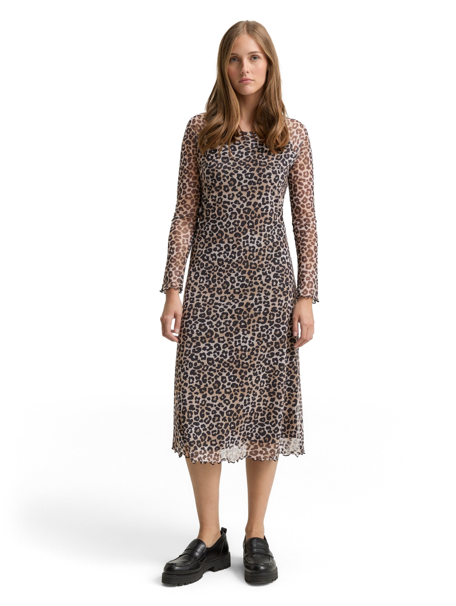 Mesh Midi-Kleid mit Muster
