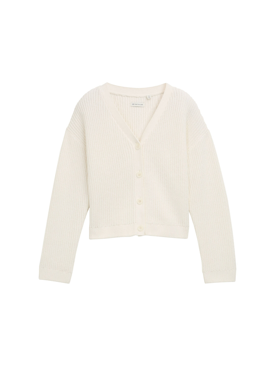 Cropped Cardigan mit V-Ausschnitt