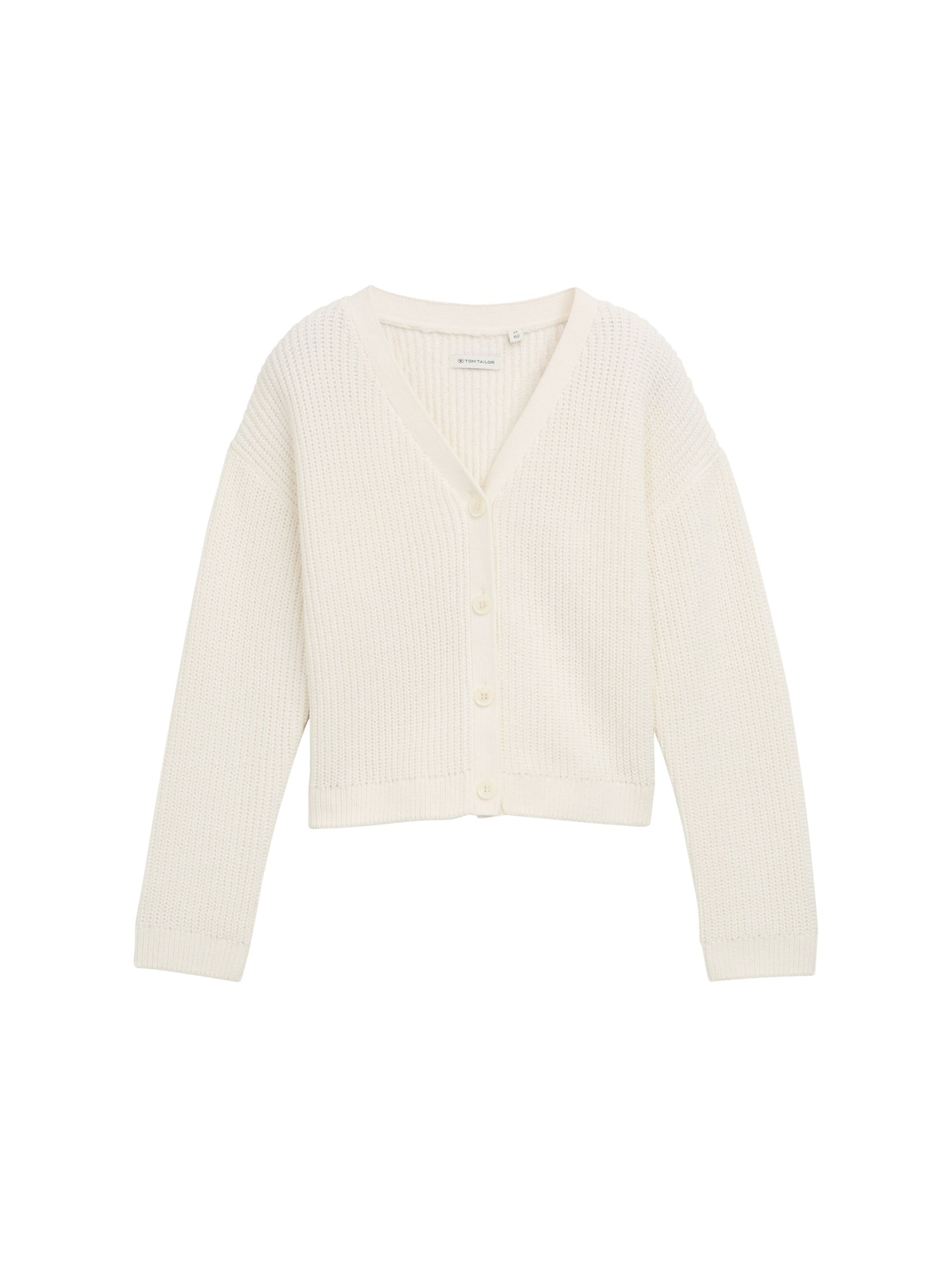 Cropped Cardigan mit V-Ausschnitt