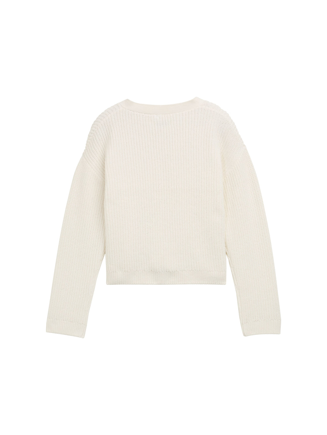 Cropped Cardigan mit V-Ausschnitt
