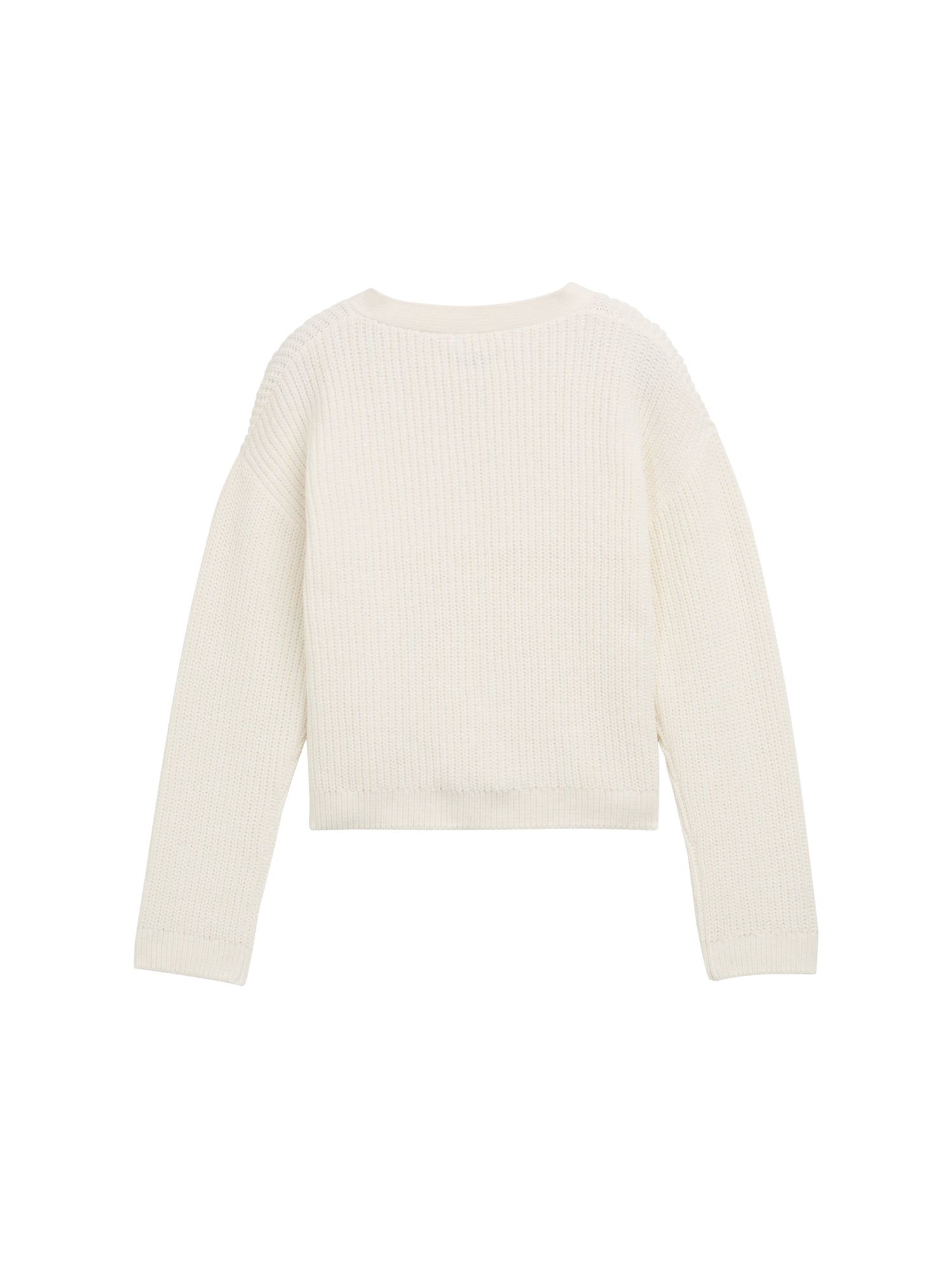 Cropped Cardigan mit V-Ausschnitt