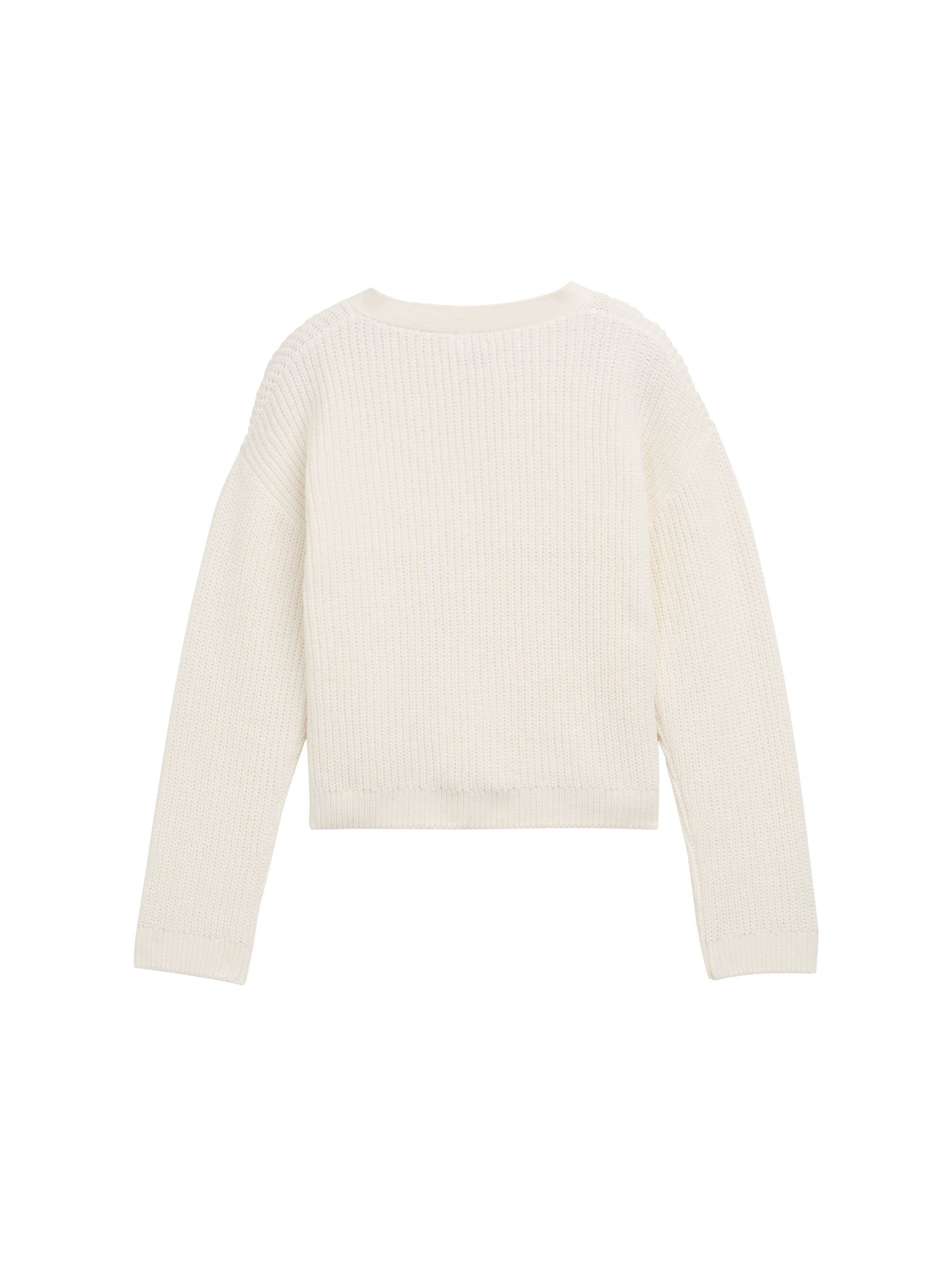 Cropped Cardigan mit V-Ausschnitt