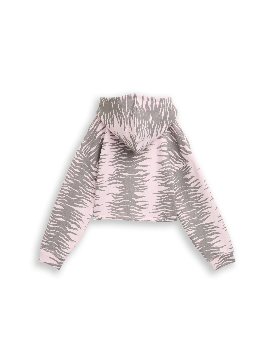 Cropped Hoodie Sweatshirt mit Muster