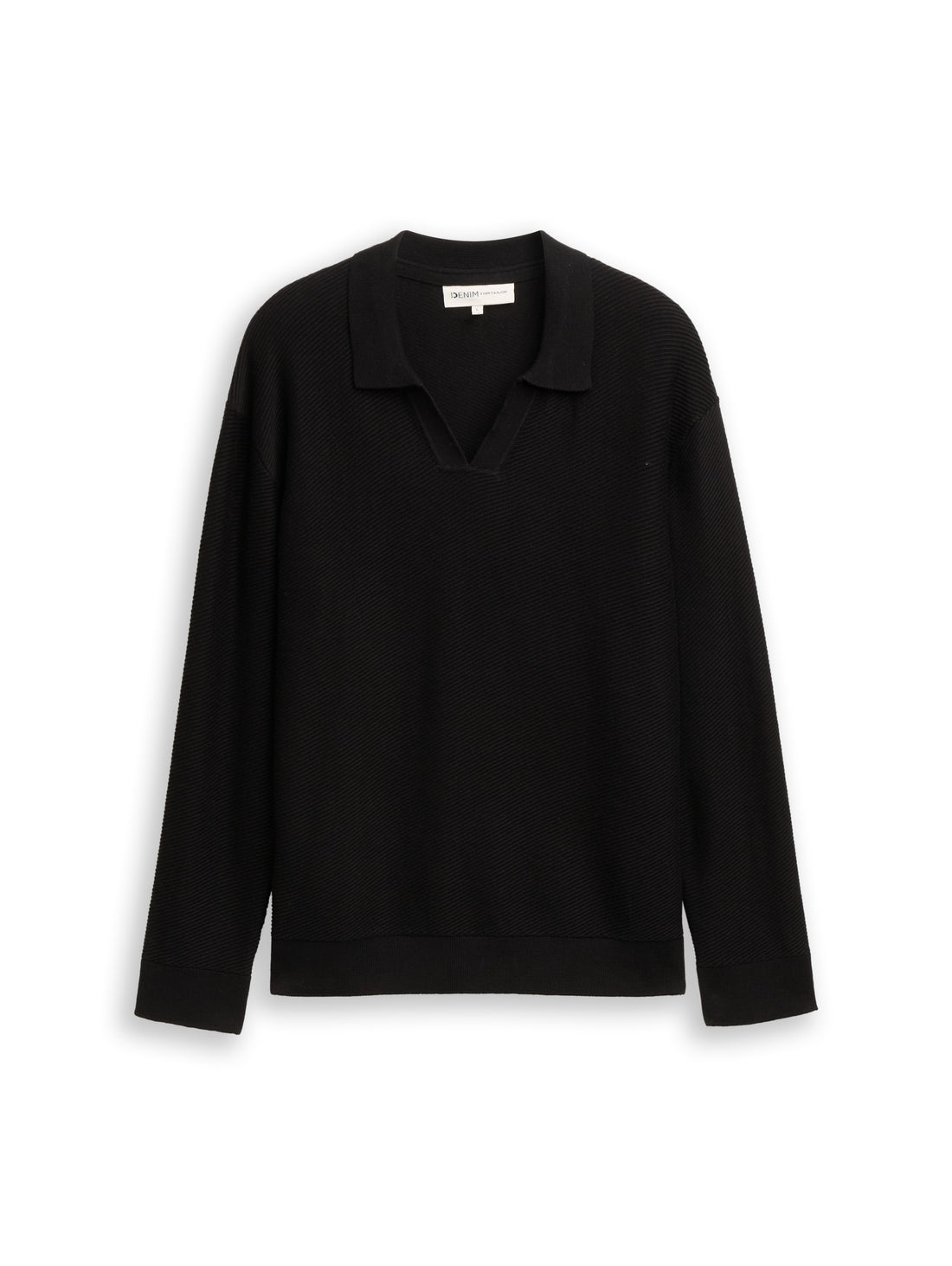 Relaxed Fit Strick-Poloshirt