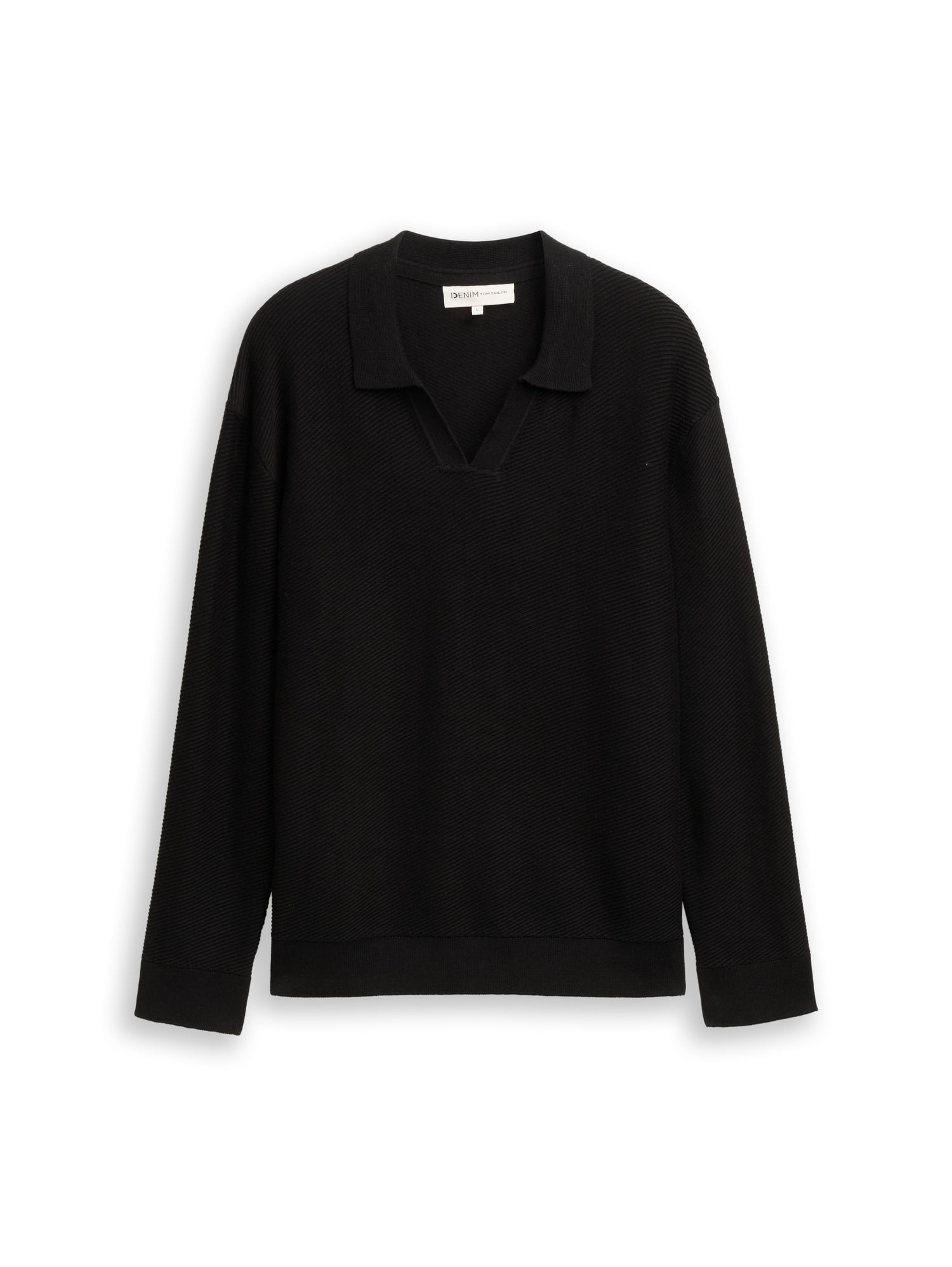 Relaxed Fit Strick-Poloshirt