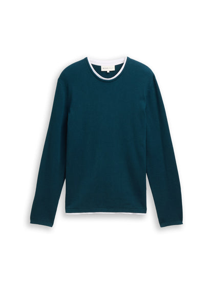 2-in-1 Strickpullover aus Baumwolle