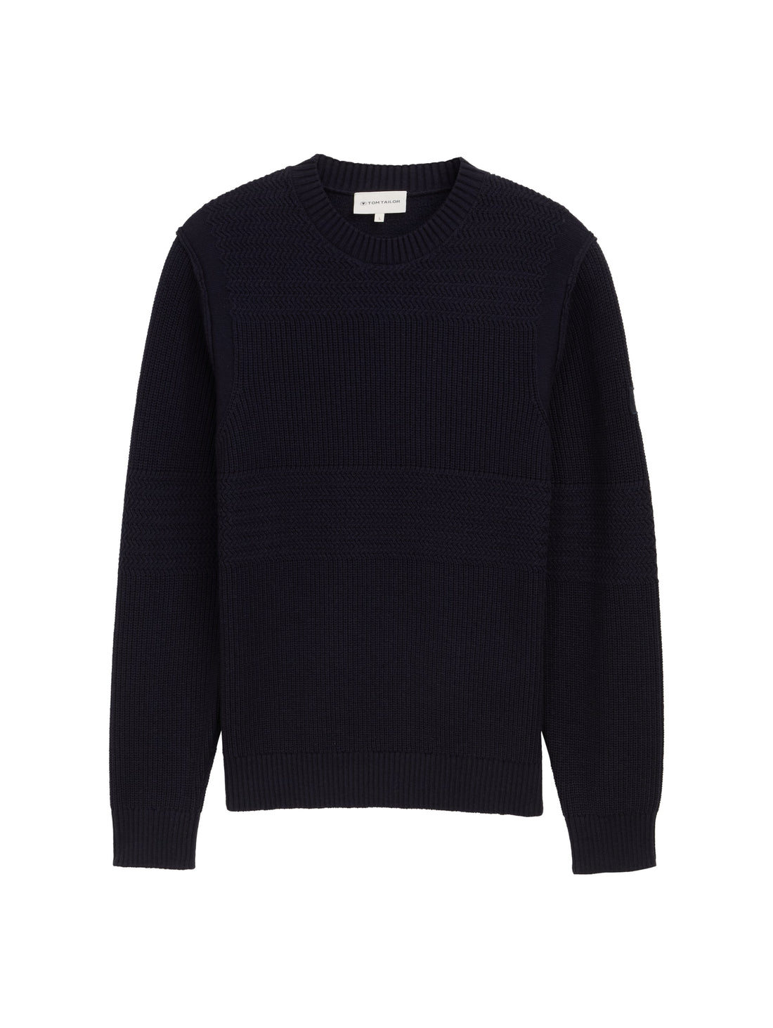 Strickpullover im Strukturmix