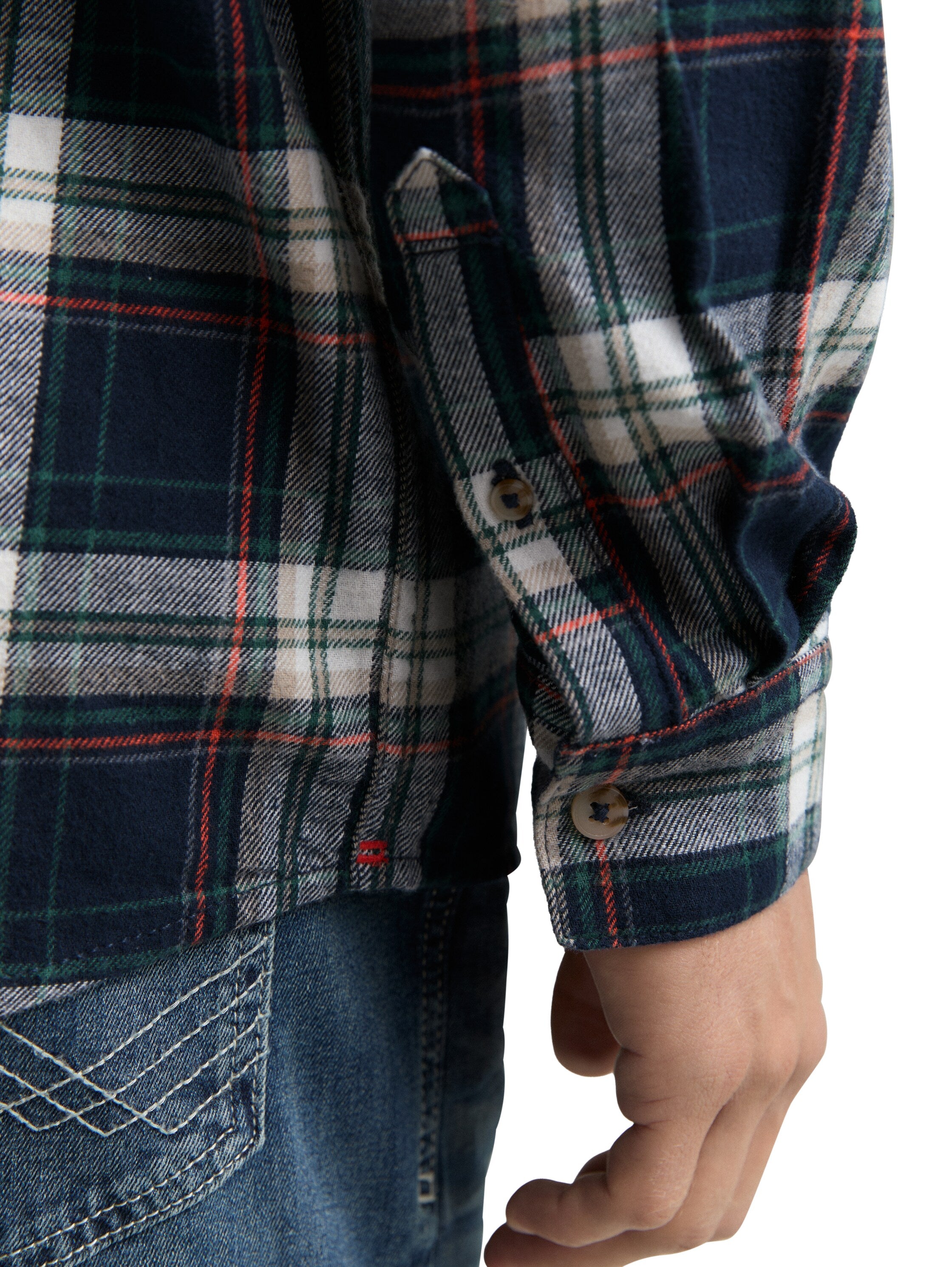 Locker geschnittenes Herren Karohemd Comfort Fit Baumwolle