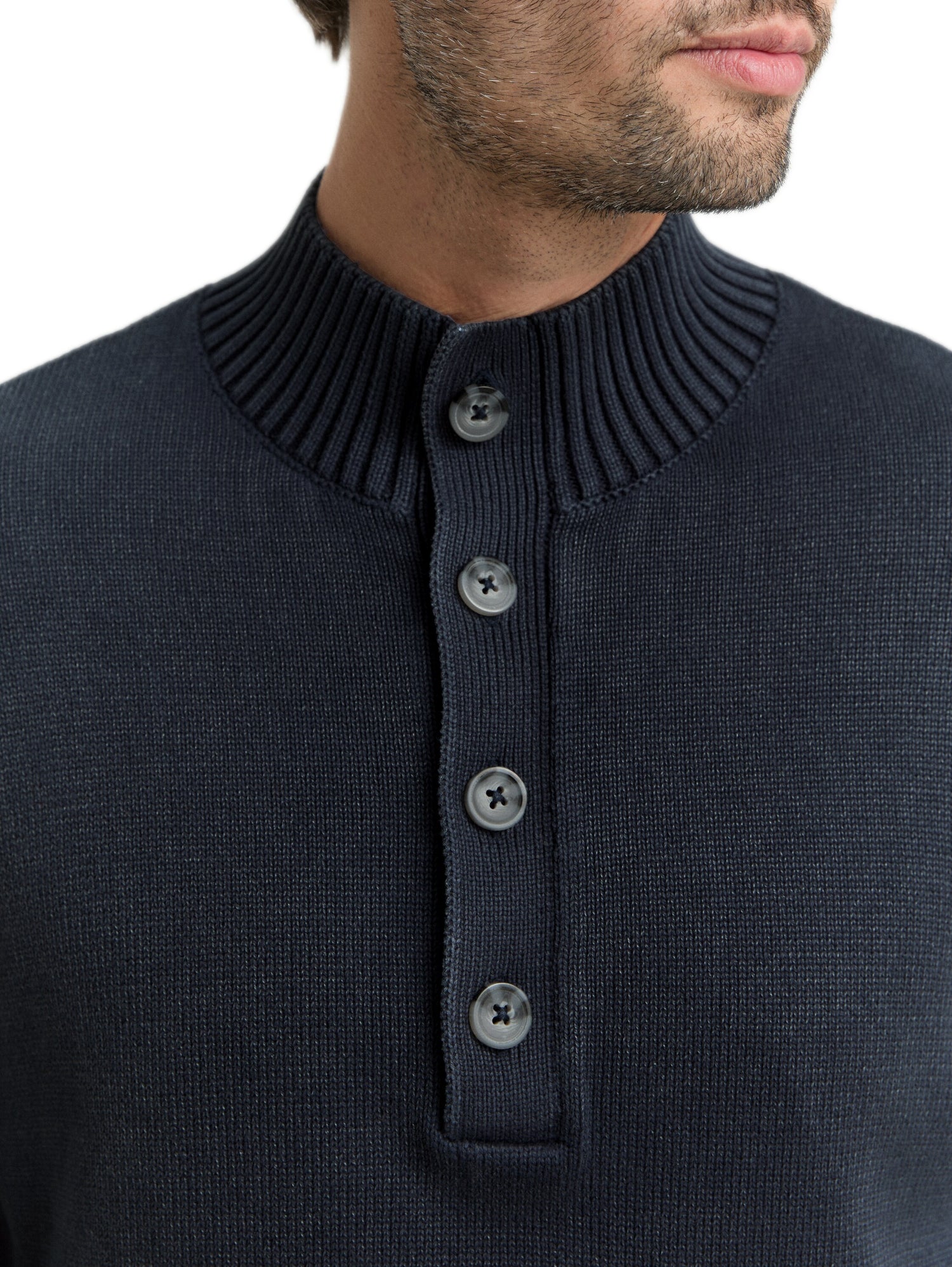 Troyer Strickpullover im Washed-Look aus Baumwolle