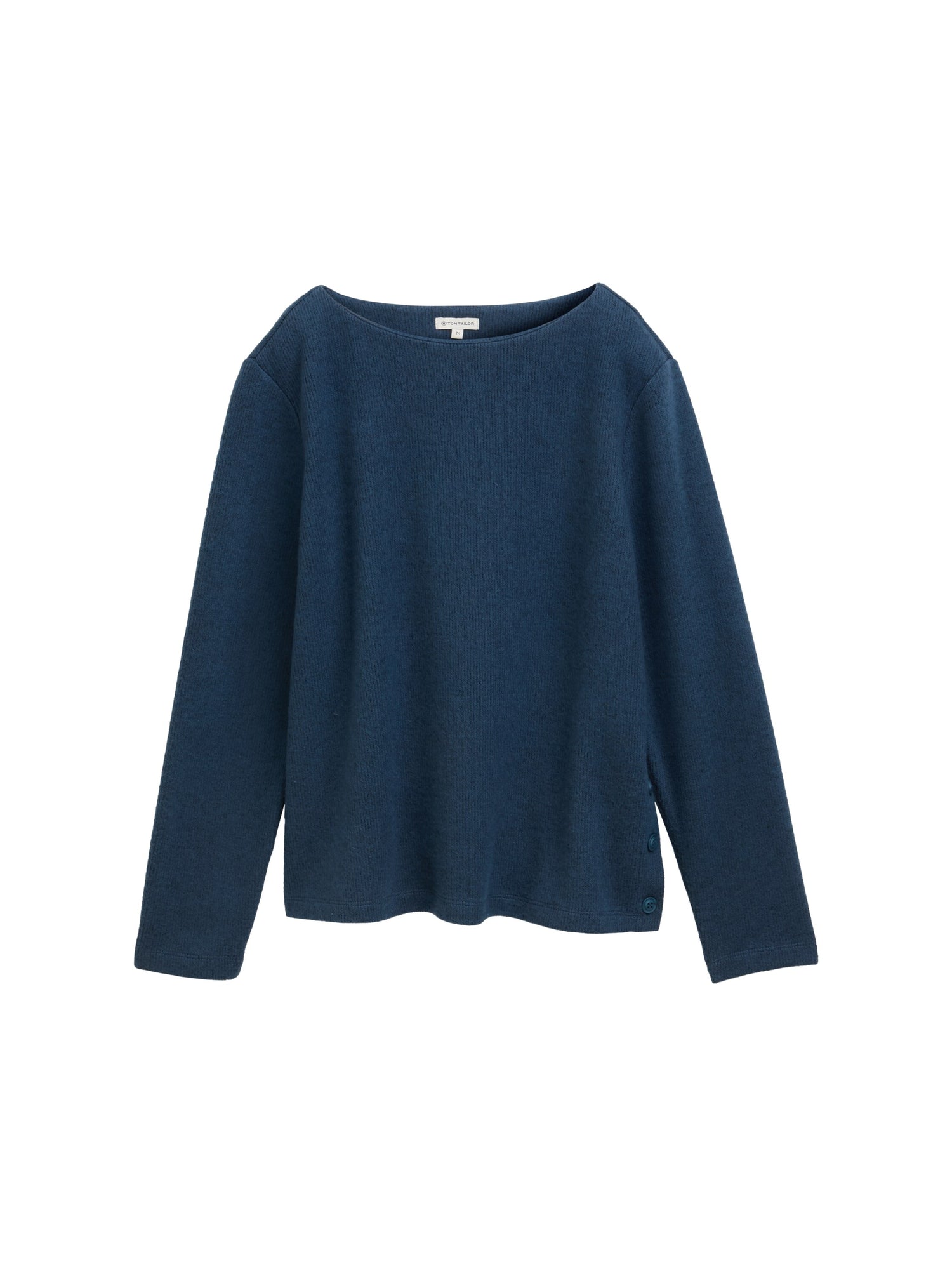 Tom Tailor Denim Female Sweatshirt mit Knopfleiste Rippstrick