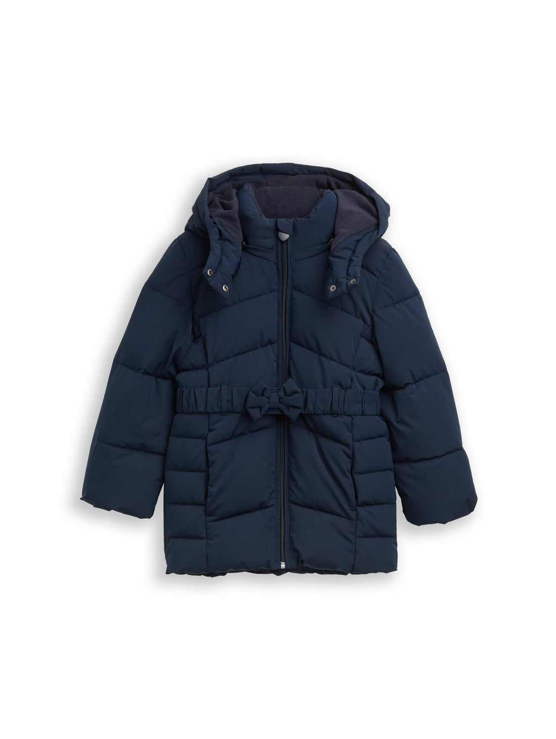 Puffer-Mantel mit Gürtel