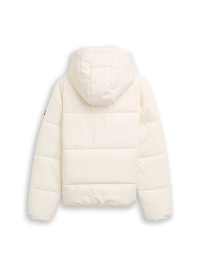 Puffer-Jacke mit abnehmbarer Kapuze