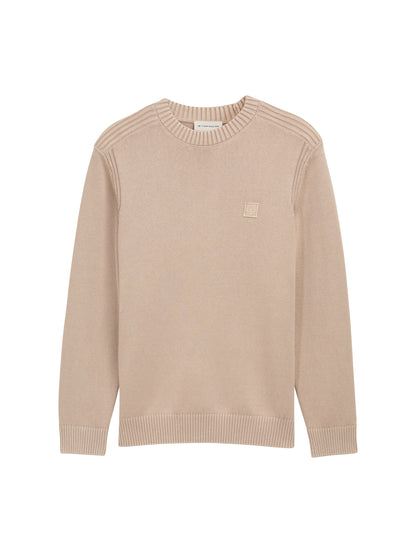 Strickpullover im Washed-Look aus Baumwolle