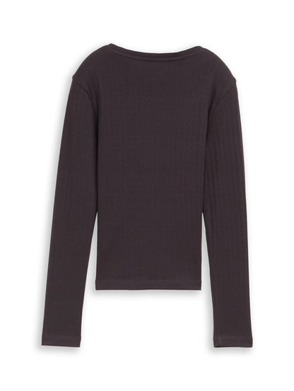 Pointelle Langarmshirt