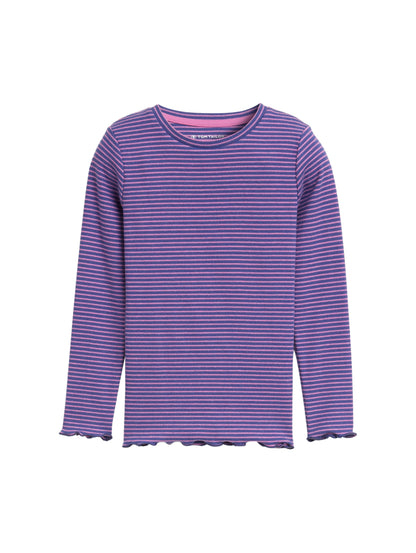 Ripp Langarmshirt mit Streifenmuster