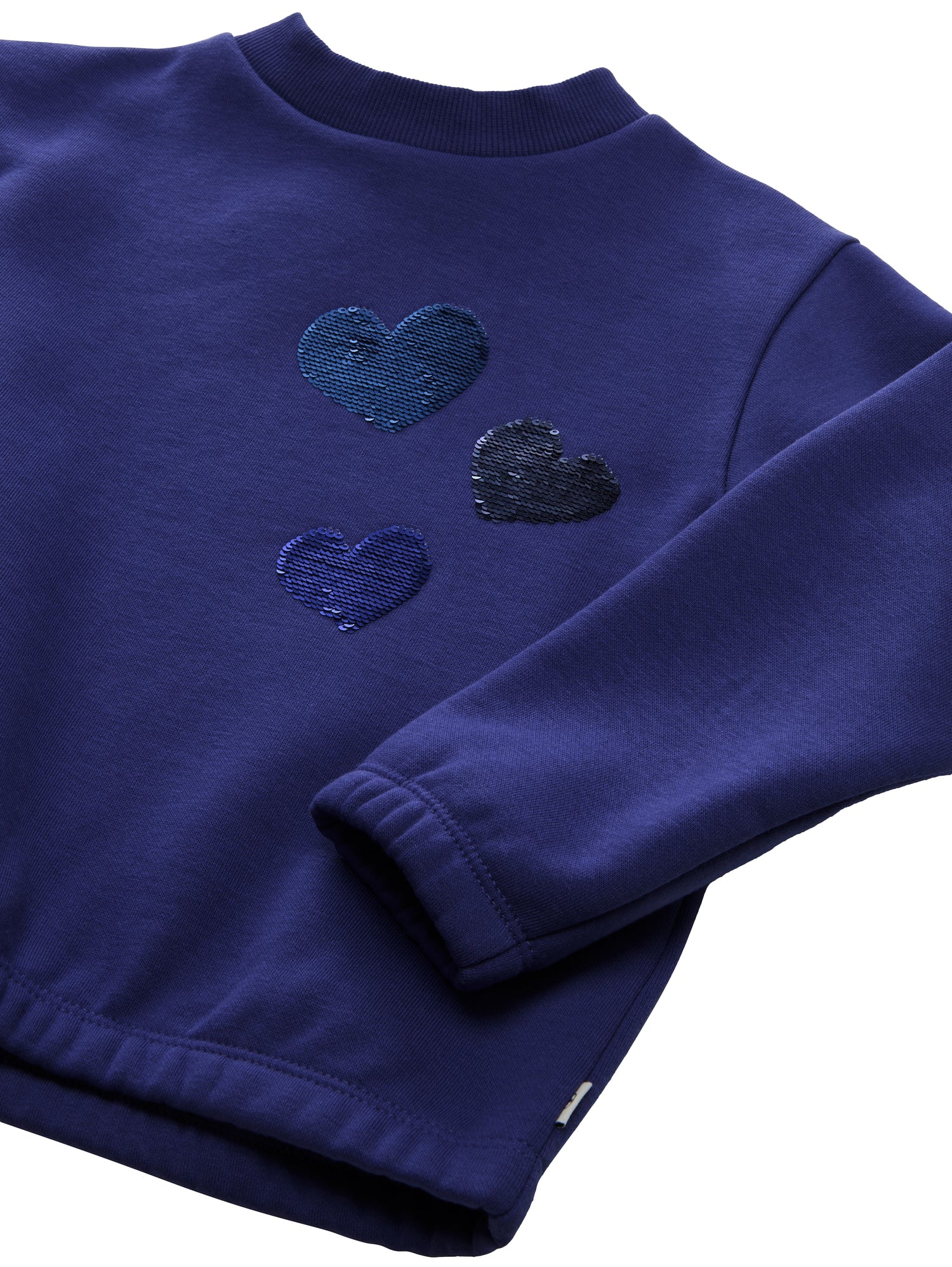 Cropped Sweatshirt mit Wendepailletten