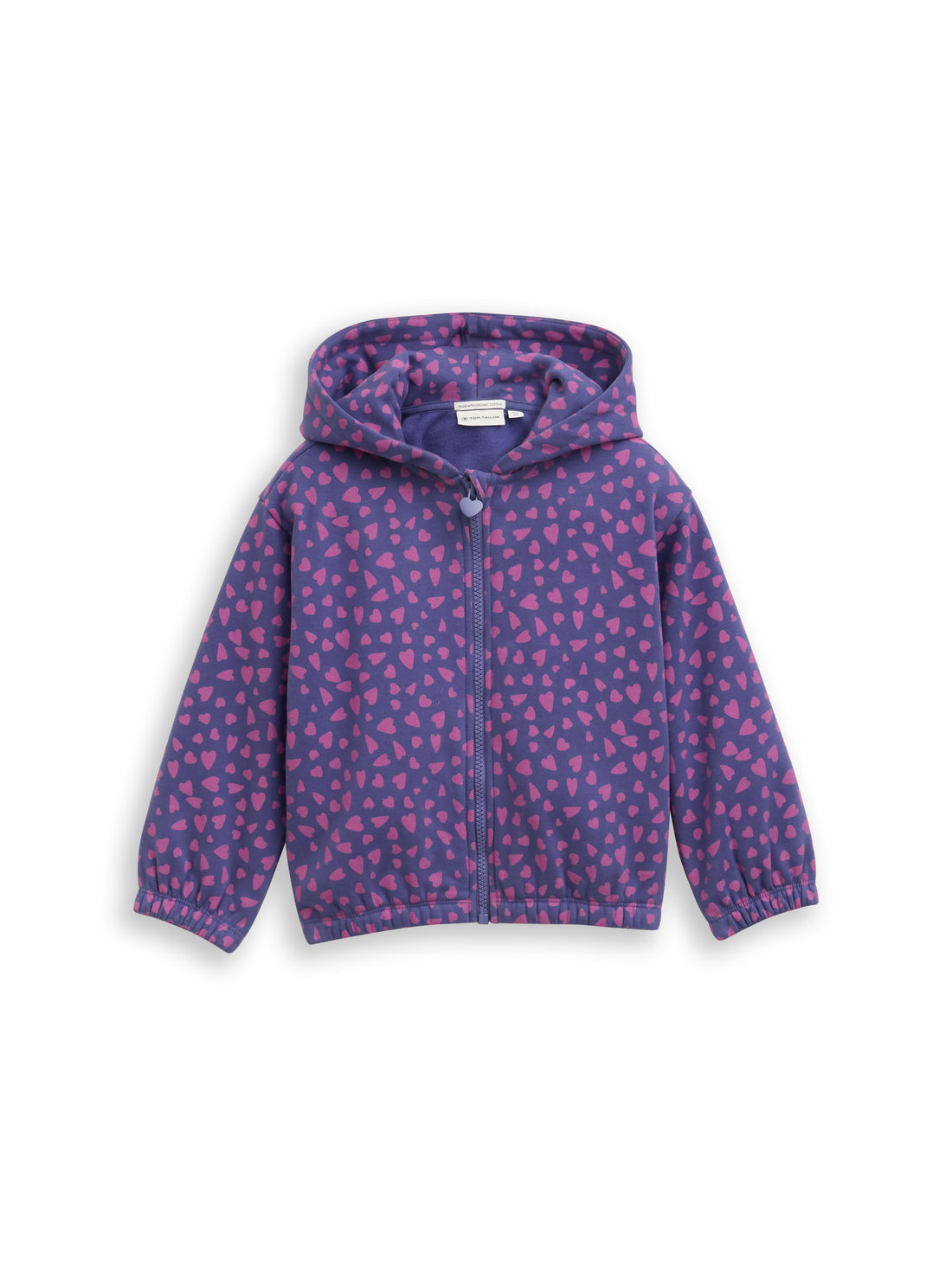 Cropped Hoodie Sweatjacke mit Allover-Print
