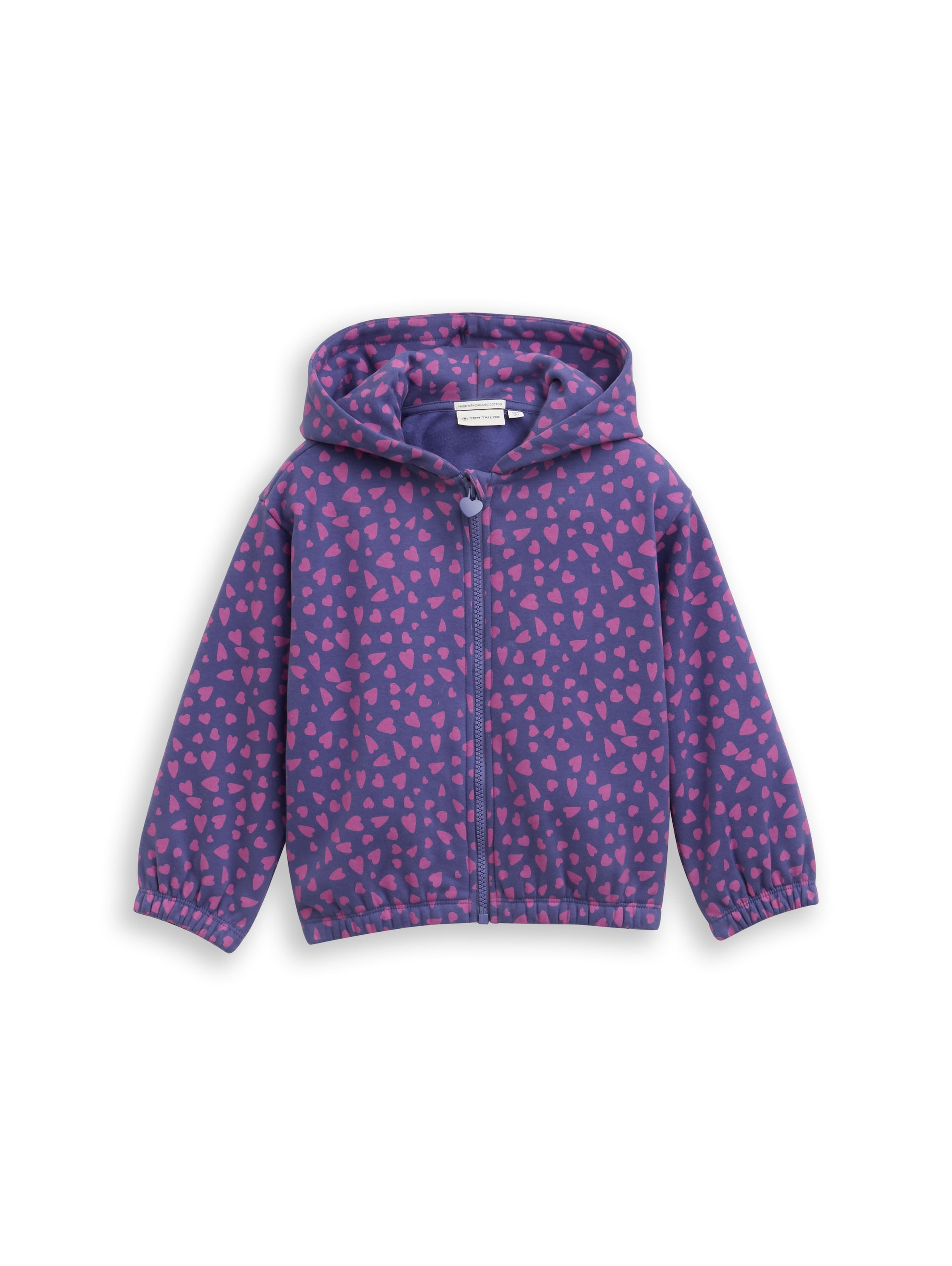 Cropped Hoodie Sweatjacke mit Allover-Print