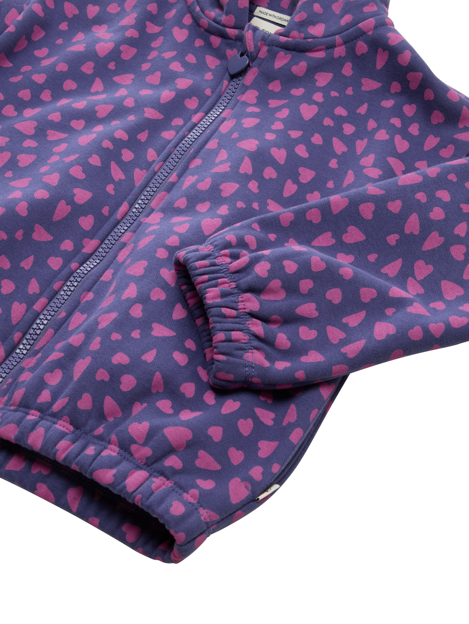 Cropped Hoodie Sweatjacke mit Allover-Print