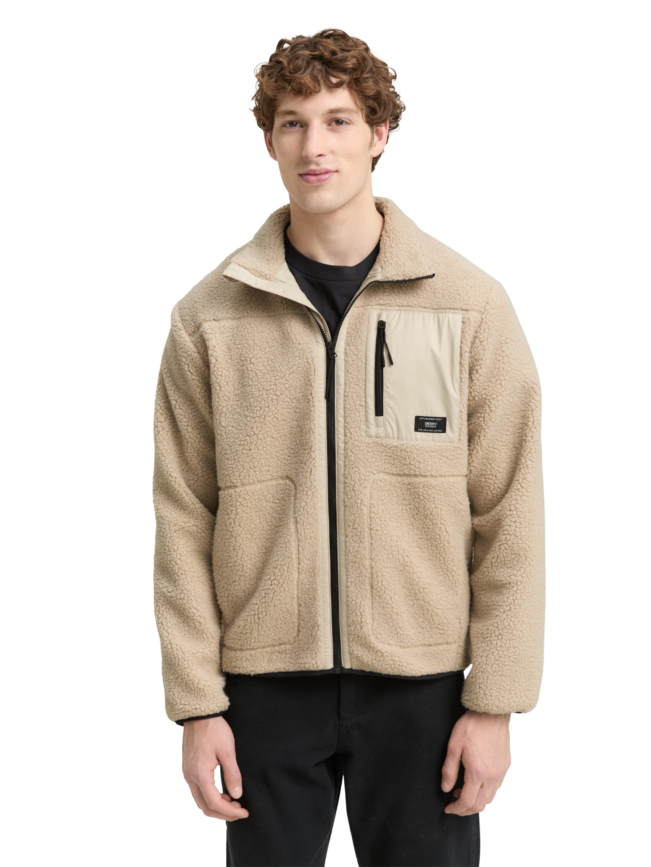 Teddyjacke mit Stehkragen