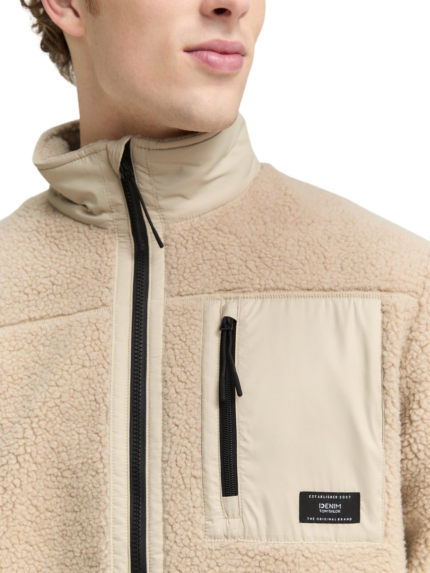 Teddyjacke mit Stehkragen